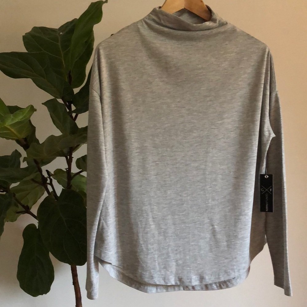 Gentle Fawn heather grey light weight turtleneck